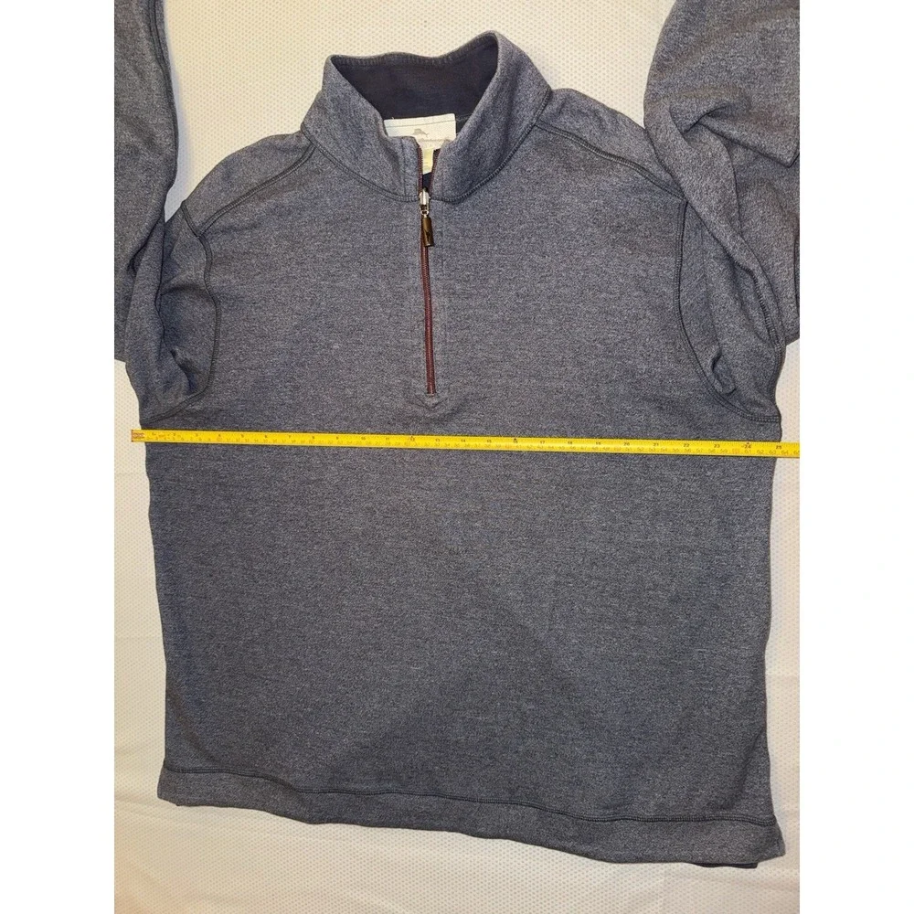 Tommy Bahama Reversible Quarter-Zip‎ Pullover Sweater Blue Size XL
